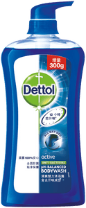 Dettol Active Antibacterial pH-Balanced Body Wash